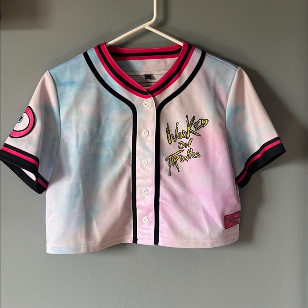 Wooked On Tronics Crop Baseball Jersey